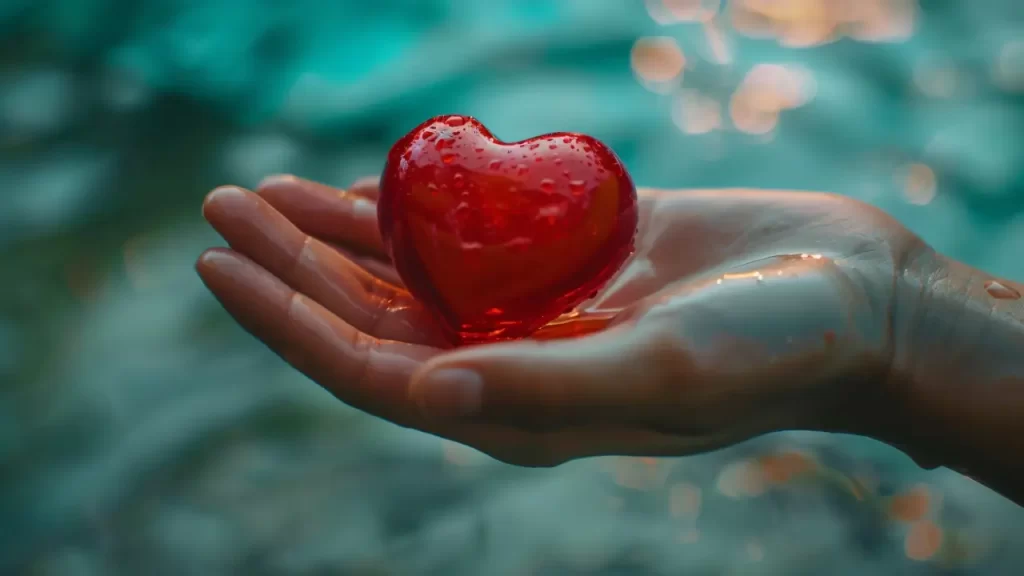 Mãos femininas em gesto de autocuidado simbolizando amor-próprio e reconexão.
