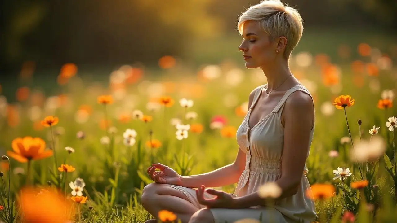 mulher em estado de canalização recebendo mensagens canalizadas espirituais