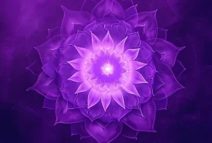 Florais de Saint Germain: Energia de Cura mandala na cor violeta