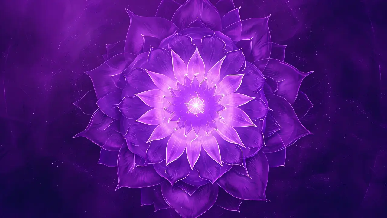 Florais de Saint Germain: Energia de Cura mandala na cor violeta