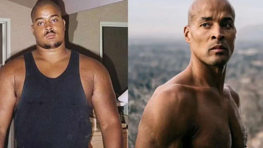 David Goggins antes e depois da sua superação pessoal