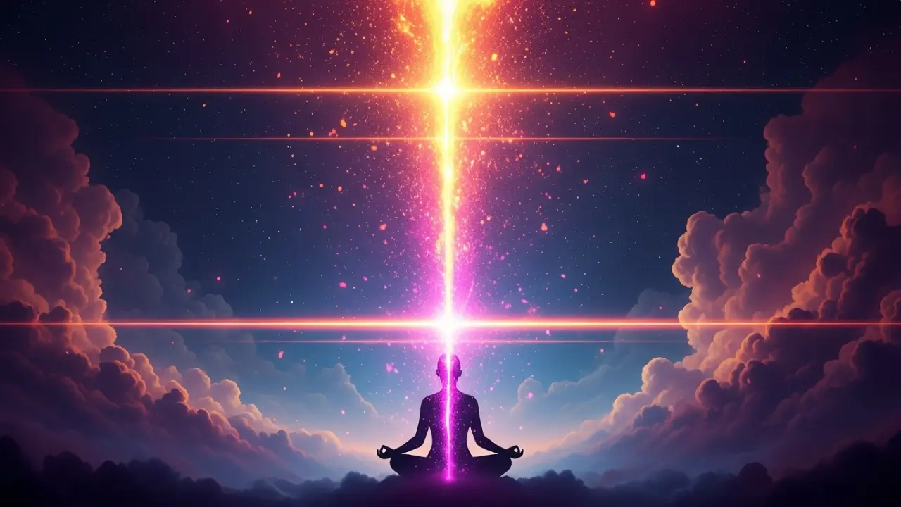 pessoa meditando em estado elevado para o despertar da sua frequência